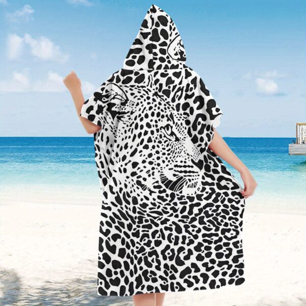 Poncho de Plage Motif Léopard