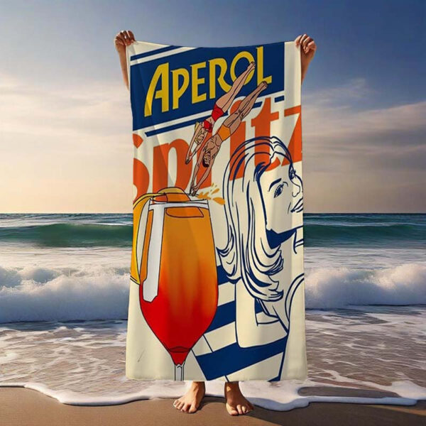 Serviette de plage Vintage Aperol Spritz – Image 2