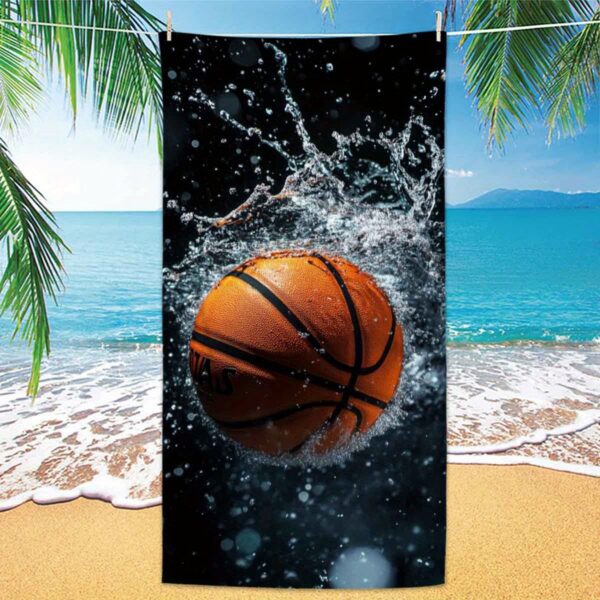 Serviette de plage basket-ball – Image 2