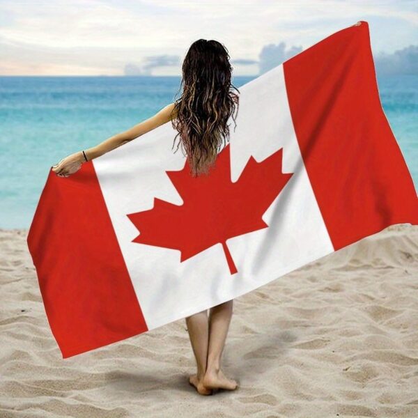 Serviette Sans Sable Design Drapeau Canadien – Image 4