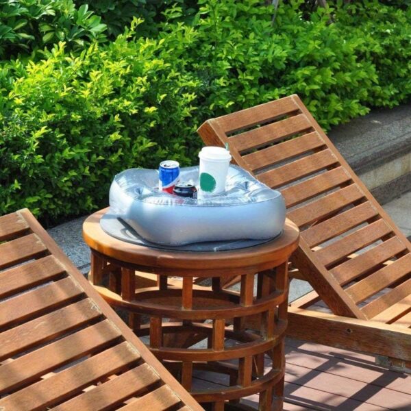 Support gonflable pour boissons dans la piscine avec 4 emplacements pour tasses – Image 8