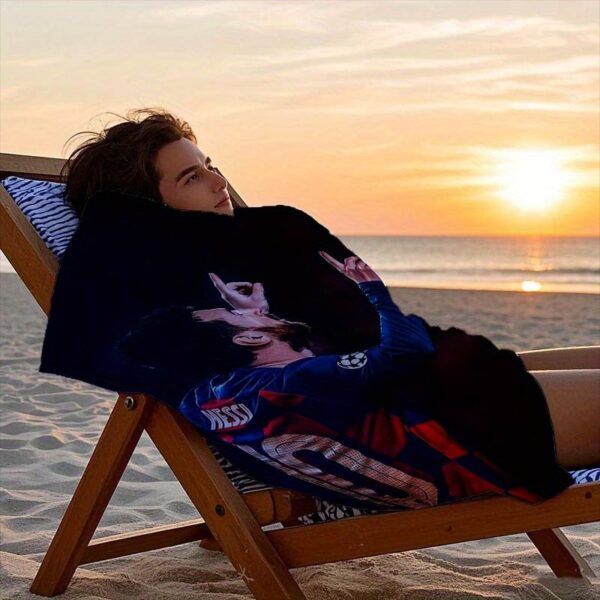 Serviette de Plage Imprimée Lionel Messi – Image 5