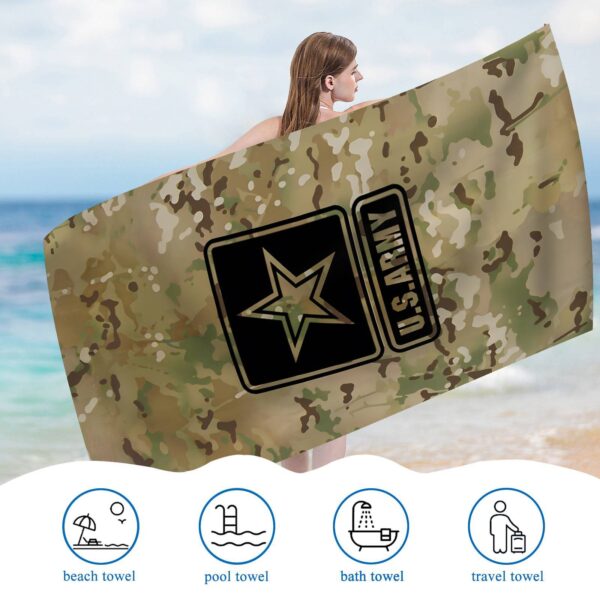 Serviette de Plage à Séchage Armée Américaine – Image 2