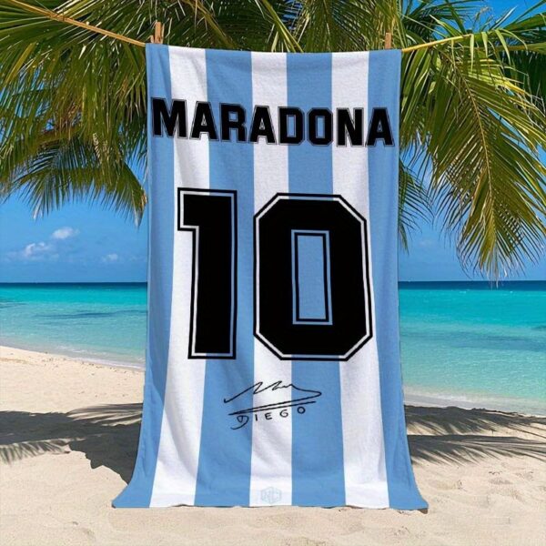 Serviette de plage Maradona #10 Jersey Imprimé