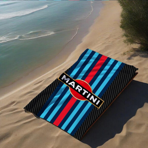 Serviette de Plage et Bain à Rayures Martini Logo – Image 4