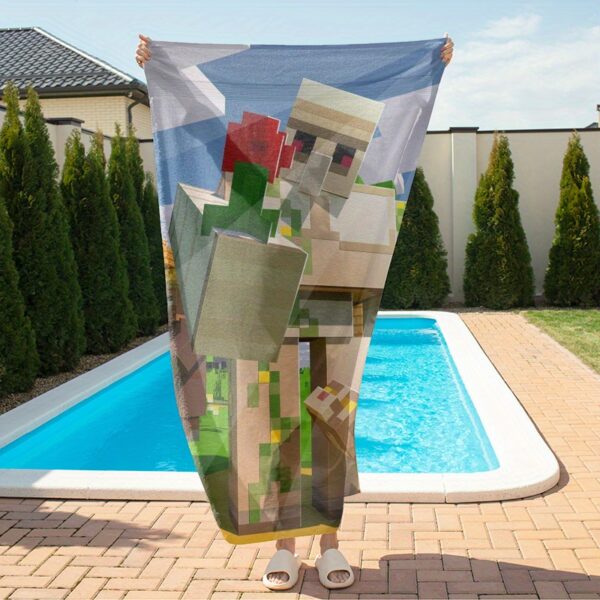 Serviette de plage en forme de marionnette en pixel mignonne – Image 5