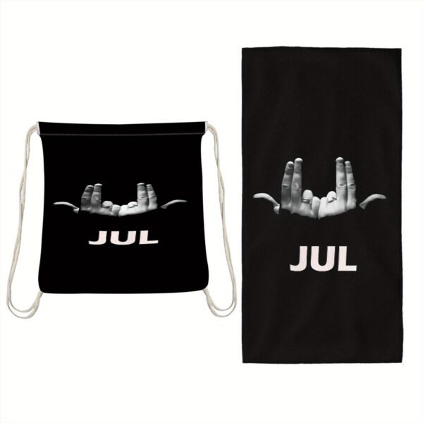 Serviette de plage pliable 2 en 1 et sac "JUL"