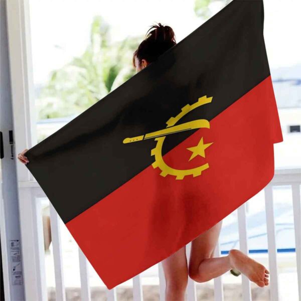 Serviette de Plage Motif Drapeau d'Angola – Image 8