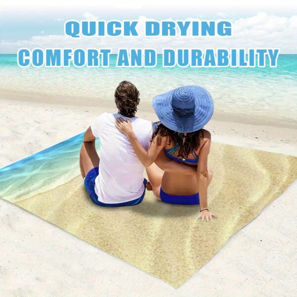 Drap de plage Géométrique Tropicale Surdimensionnée – Image 6