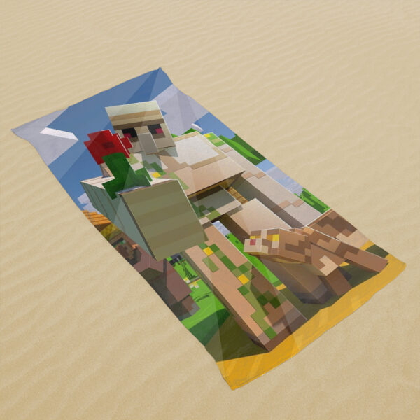 Serviette de plage en forme de marionnette en pixel mignonne – Image 2