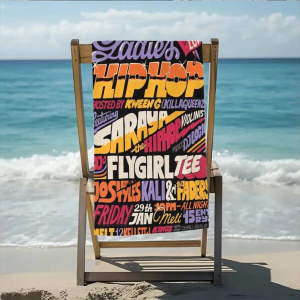 Serviette de Plage en Microfibre Graphique Hip-Hop