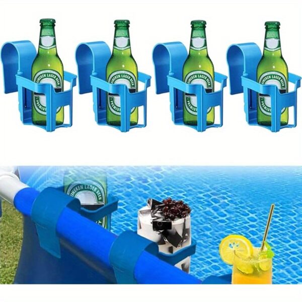 2 pièces Supports de gobelet en plastique bleu pour piscine – Image 5