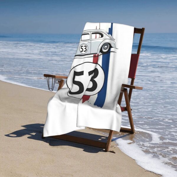 Serviette de Plage Microfibre Inspirée du Film Herbie