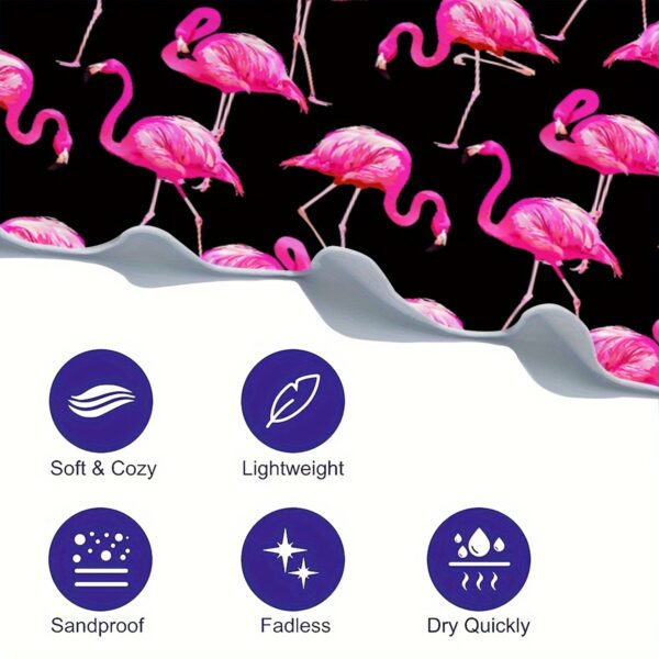 Serviette de Plage Flamant Rose – Image 6