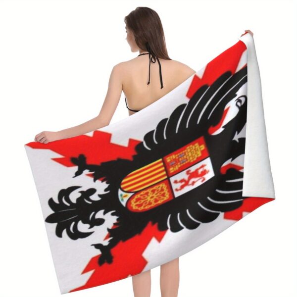 Serviette de plage en microfibre avec design du drapeau espagnol – Image 4