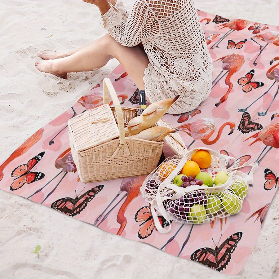 Drap de plage Flamant Rose & Papillon – Image 11