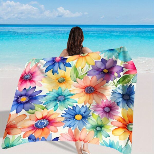Drap de plage florale extra large