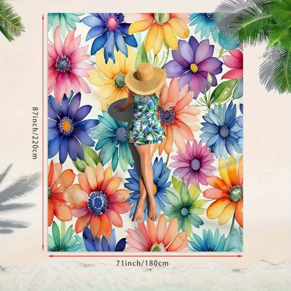 Drap de plage florale extra large – Image 11