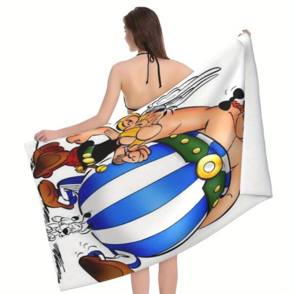 Serviette de Plage Légère et Séchage Rapide sans Sable d'Albert Uderzo – Image 3