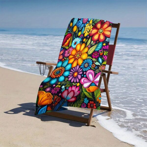 Drap de plage Imprimé Floral Tropical Vibrant – Image 11