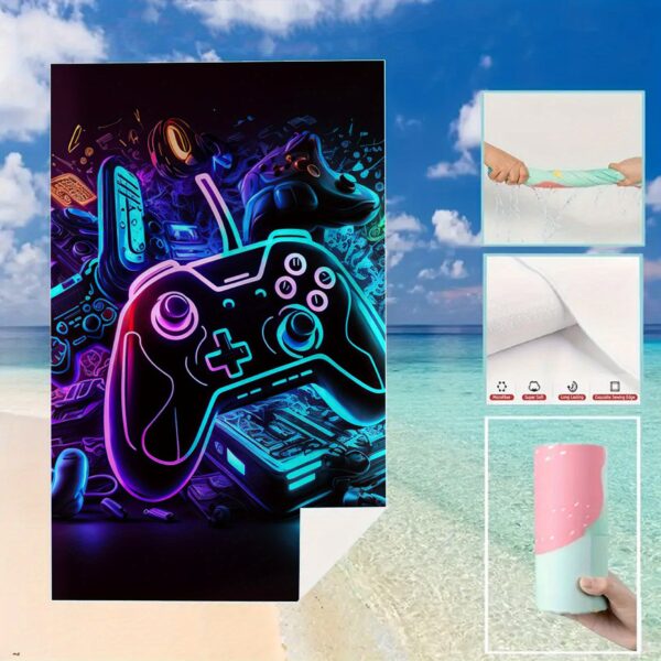 Serviette de plage manette de jeu vibrant – Image 5