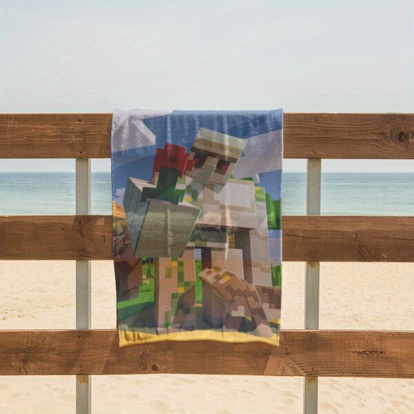 Serviette de plage en forme de marionnette en pixel mignonne – Image 3