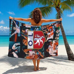 Serviette de Plage avec Logo Lyonnais