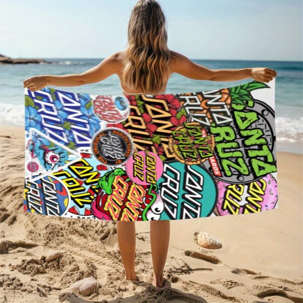 Serviette de plage logo psychédélique Santa Cruz, – Image 8