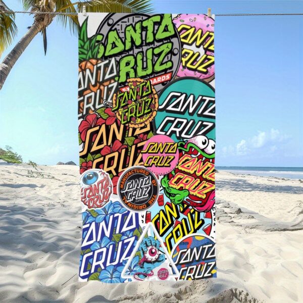 Serviette de plage logo psychédélique Santa Cruz, – Image 5