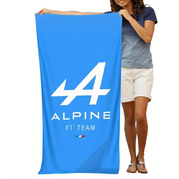 Serviette de Plage Logo Équipe Alpine F1 – Image 2