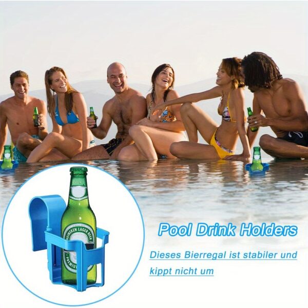 2 pièces Supports de gobelet en plastique bleu pour piscine – Image 7