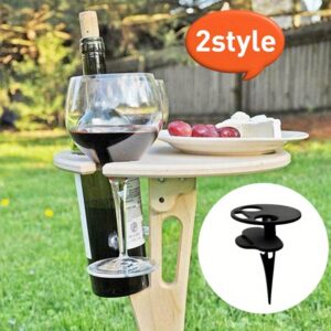 Table à Vin en Bois Portable et Pliable