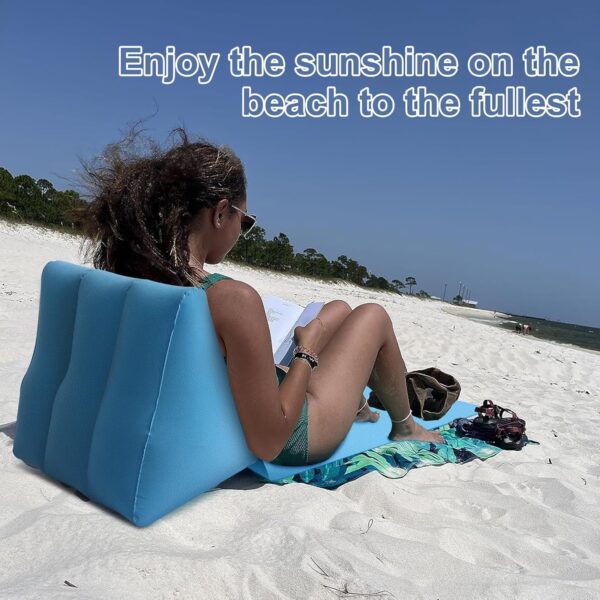 Chaise de plage gonflable avec dossier – Image 2