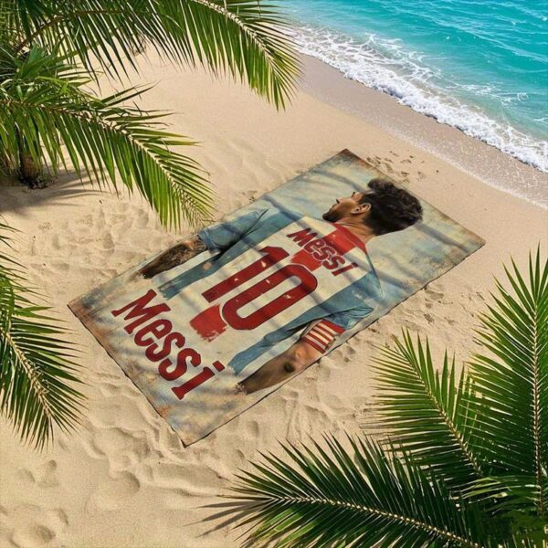 Serviette de Plage Messi Argentine – Image 5