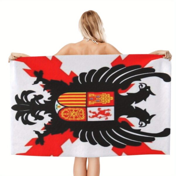 Serviette de plage en microfibre avec design du drapeau espagnol – Image 5
