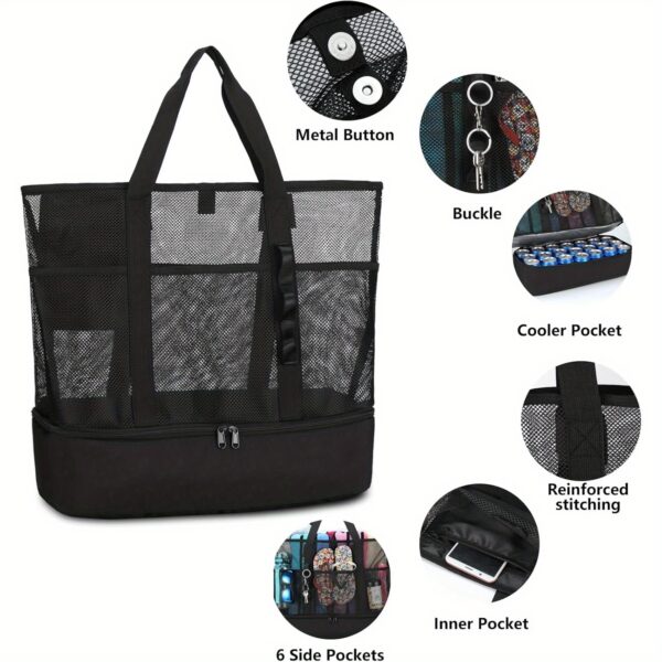Sac de Plage Anti-Sable pour Femmes avec Glacière – Image 6