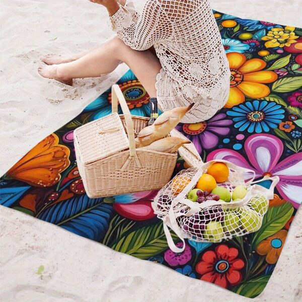 Drap de plage Imprimé Floral Tropical Vibrant – Image 12