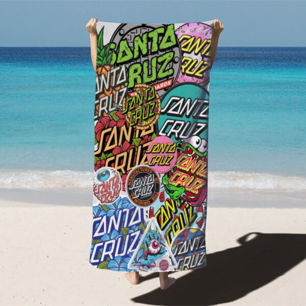 Serviette de plage logo psychédélique Santa Cruz, – Image 2