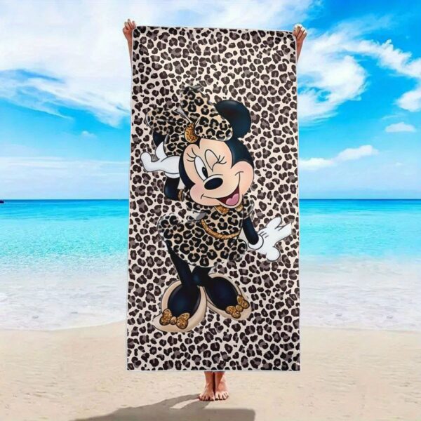 Serviette de plage Imprimé léopard rencontre Minnie,.