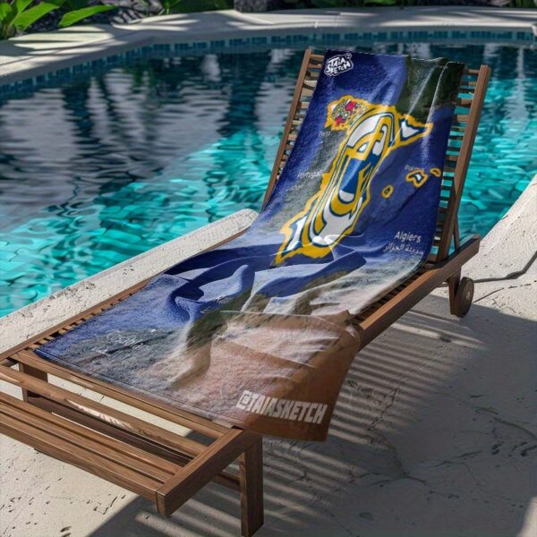 Serviette de Plage Carte du Football de Madrid – Image 3
