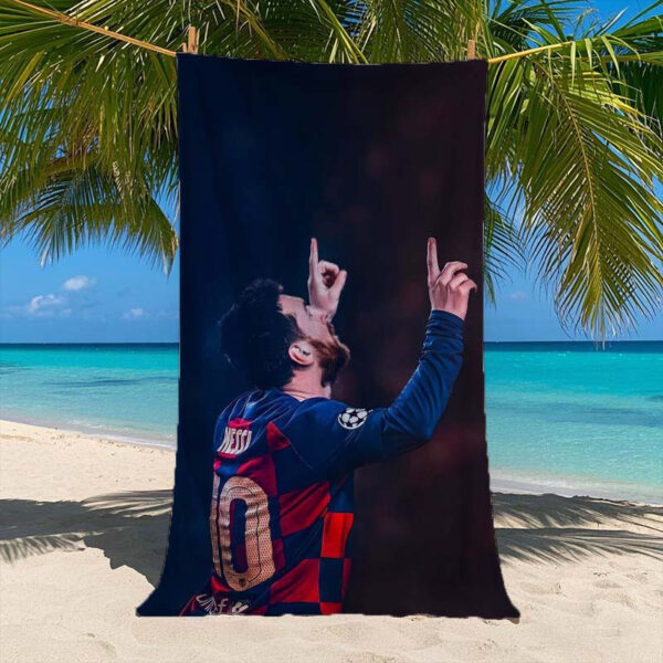 Serviette de Plage Imprimée Lionel Messi