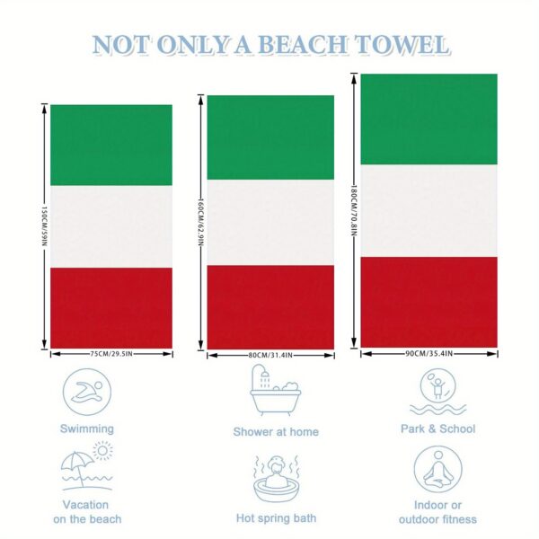Serviette de Plage Drapeau Italien – Image 8