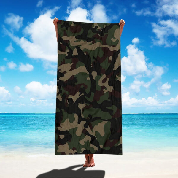 Serviette de plage ultra-douce camouflage