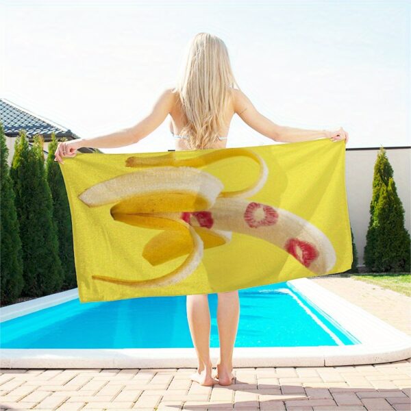 Serviette de plage banane et de lèvres vives – Image 6
