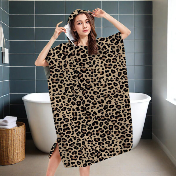 Poncho de plage leopard – Image 2