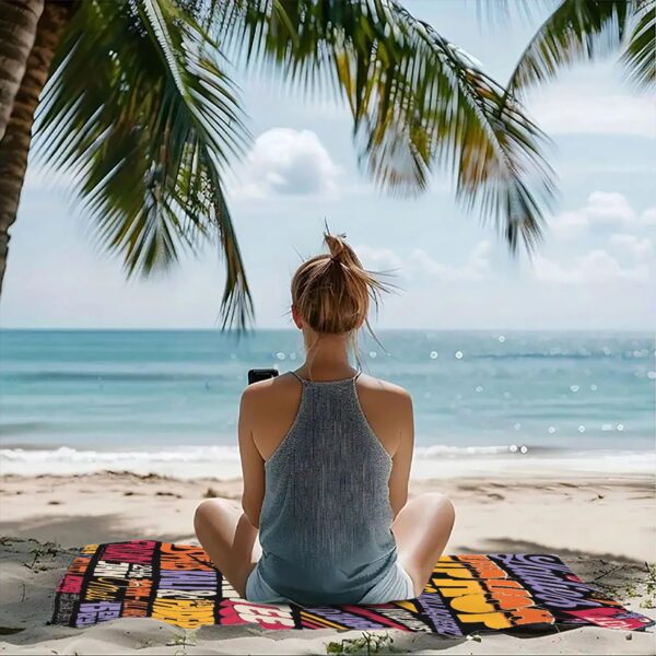 Serviette de Plage en Microfibre Graphique Hip-Hop – Image 7