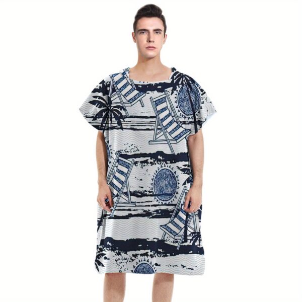 Ponchos de plage Palmier Tropical & Rayures – Image 5