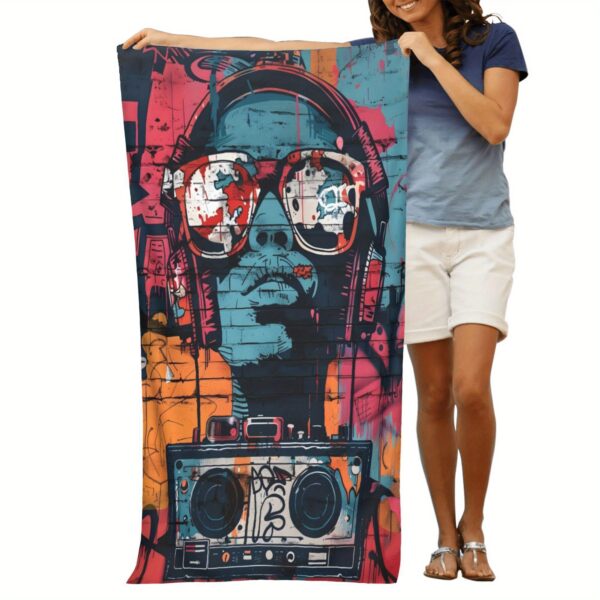 Serviette de plage Hip Hop Street Art – Image 9