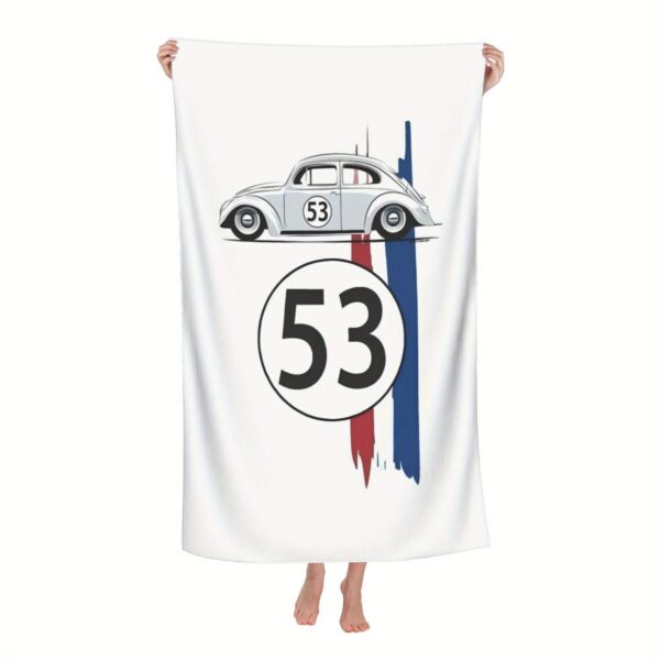 Serviette de Plage Microfibre Inspirée du Film Herbie – Image 2