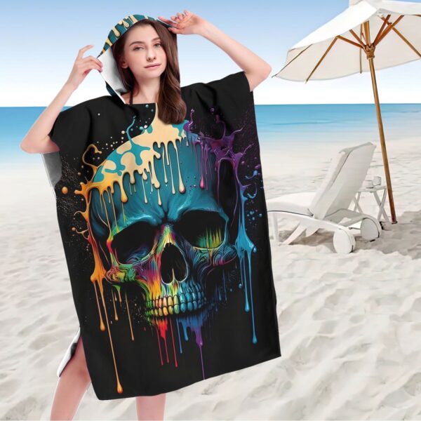 Poncho de plage tete de mort – Image 4